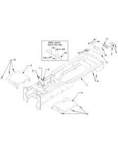 Frame Diagram and Parts List for 6284 54AD64H710-54AT64H710-54BD64H710-54BT64H710 Cub Cadet Lawn Tractor